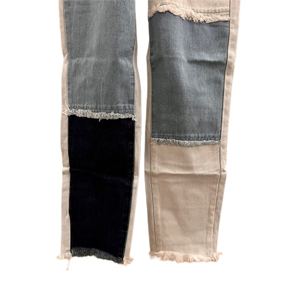 Momokrom Distressed Patchwork Denim Overalls Dolls Kill - Picture 7 of 12